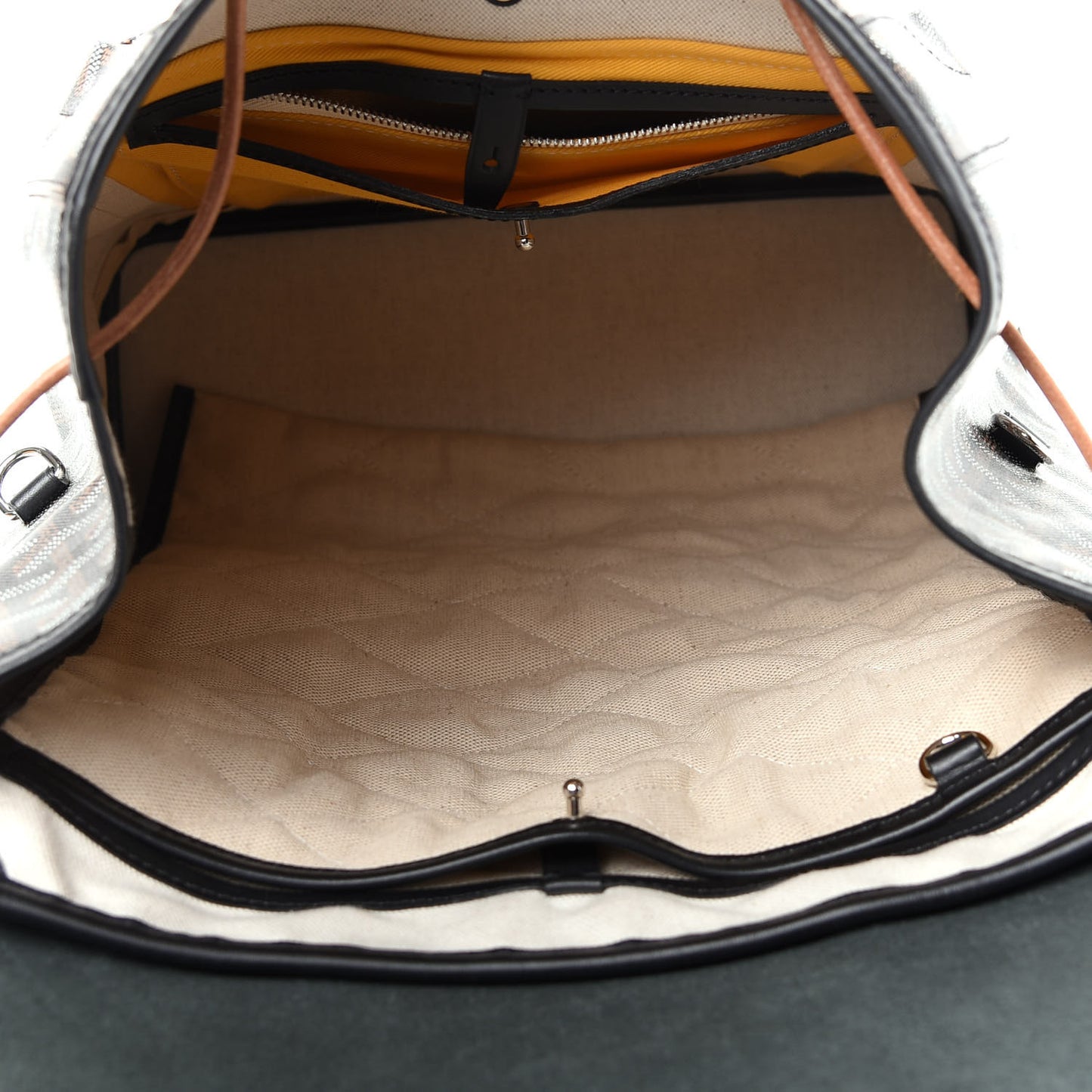 Goyardine Calfskin Alpin MM Backpack Black