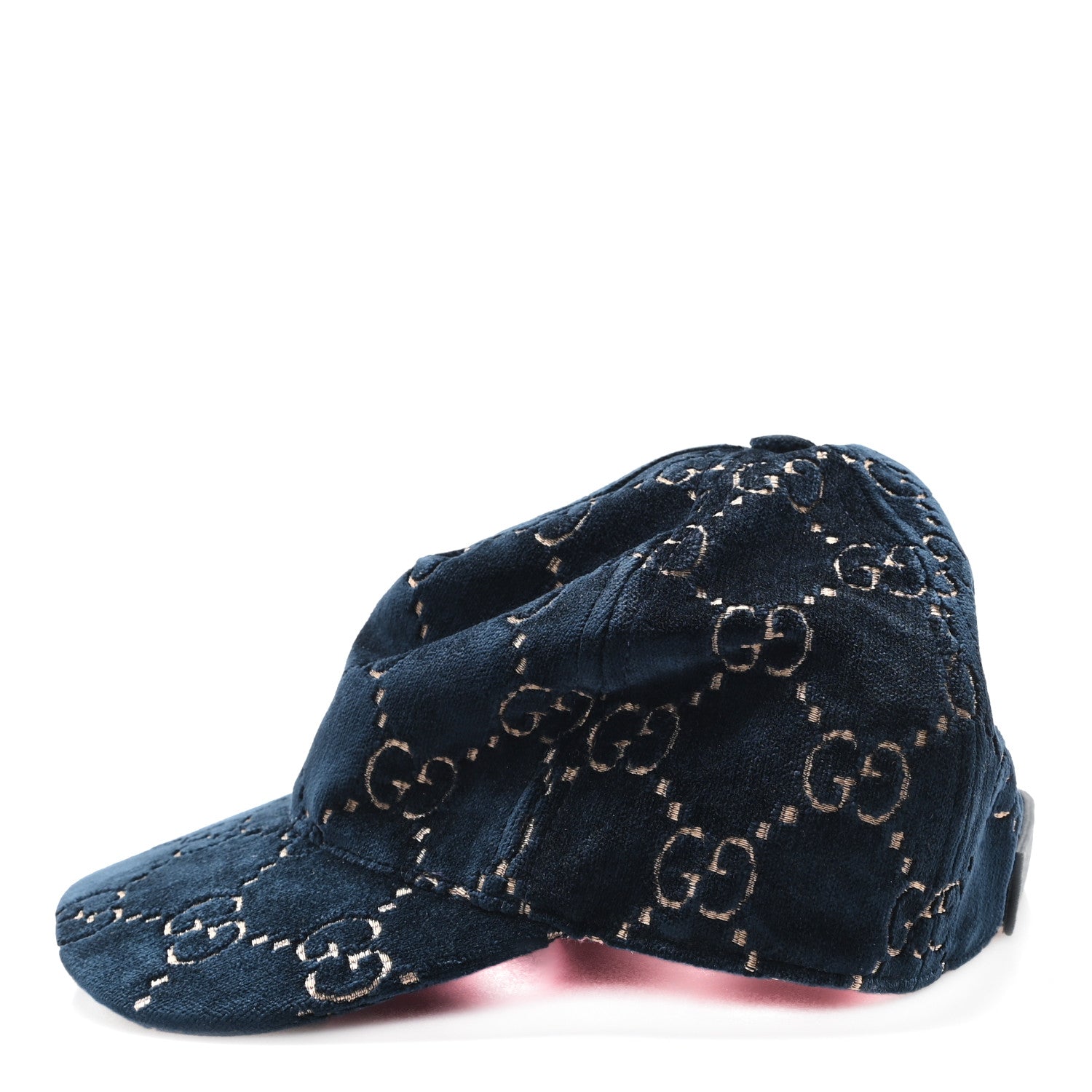 Gucci Velvet GG Monogram Baseball Hat M Blue 6 of 9