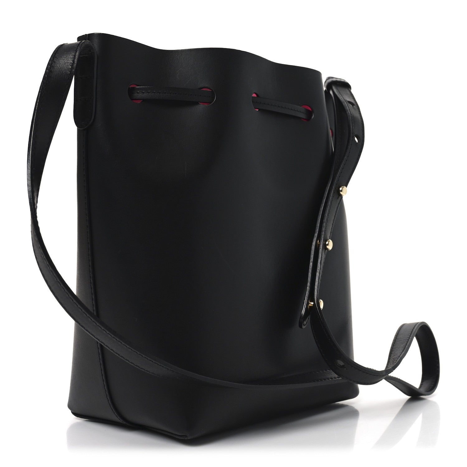 Mansur Gavriel Vegetable Tanned Calfskin Mini Bucket Bag Black Dolly 3 of 10