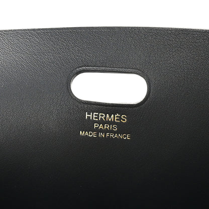 Hermes Vache Hunter Swift Toile Militaire Tablier Sellier Black 7 of 11