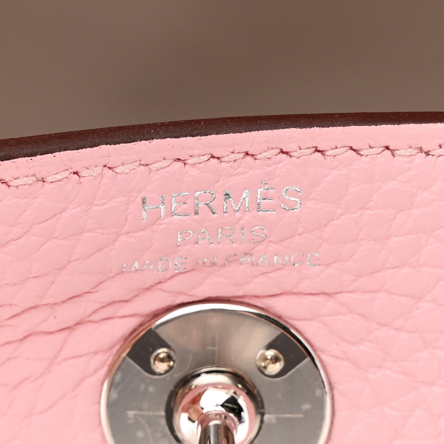 Taurillon Clemence Verso Mini Lindy 20 Rose Sakura Gris Perle
