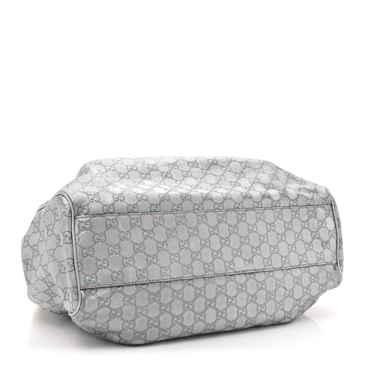 Guccissima Large Sukey Tote Silver