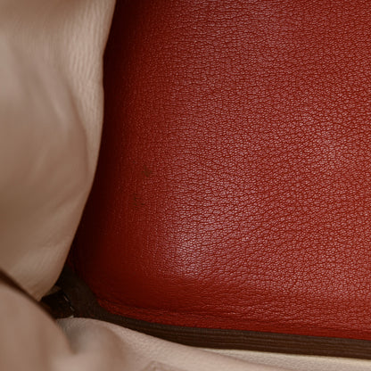 Hermes Taurillon Clemence Eclat Birkin 35 Sanguine White 12 of 22