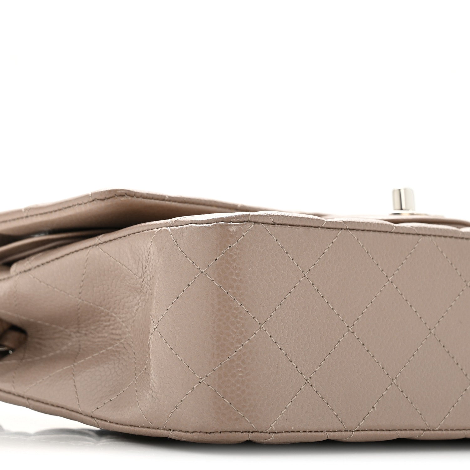 Chanel Caviar Quilted Medium Double Flap Taupe 9 of 12