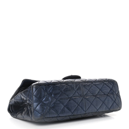 Chanel Metallic Aged Calfskin Quilted 2.55 Reissue 227 Flap Blue 4 of 18