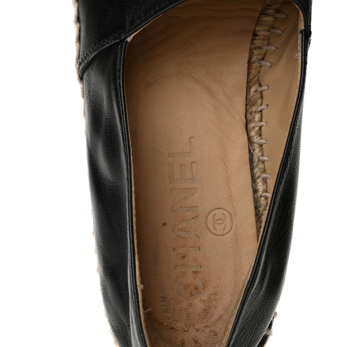 Chanel Lambskin CC Espadrilles 36 Black 8 of 10