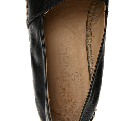 Chanel Lambskin CC Espadrilles 36 Black 8 of 10