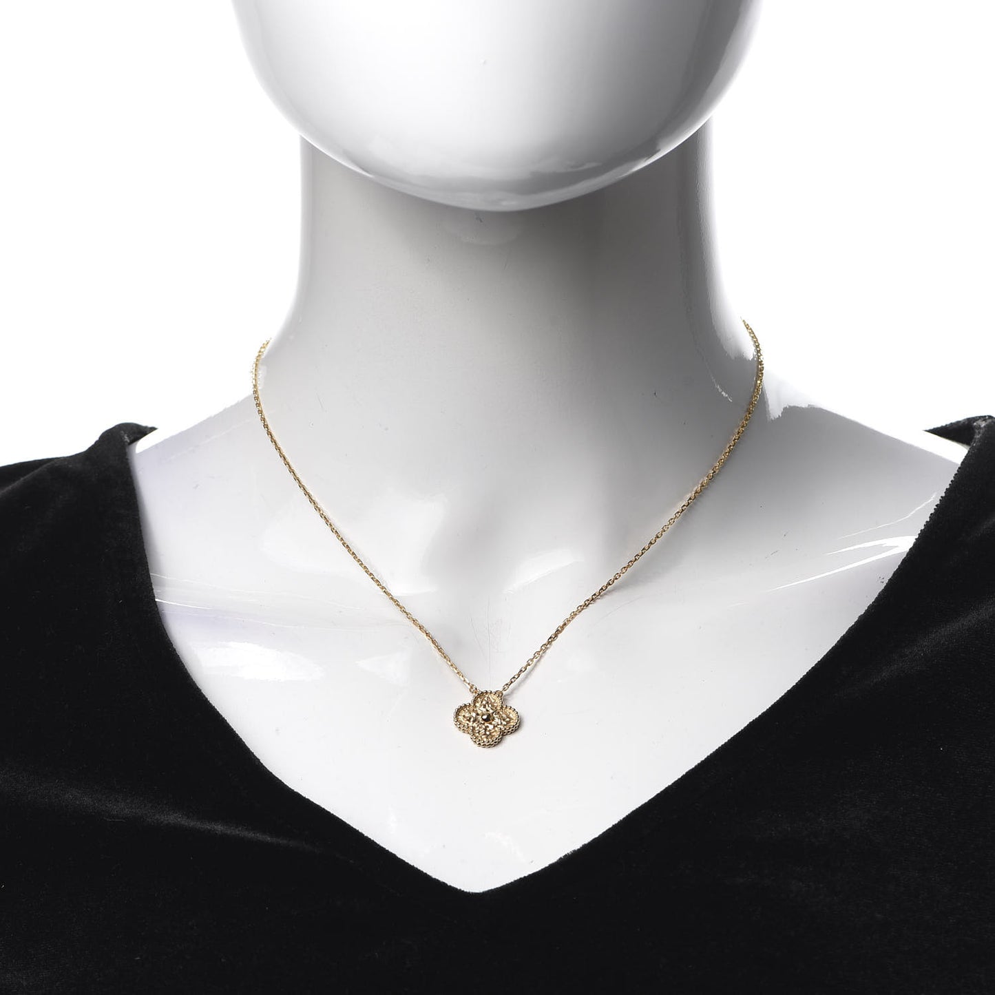 18K Yellow Gold Vintage Alhambra Pendant Necklace