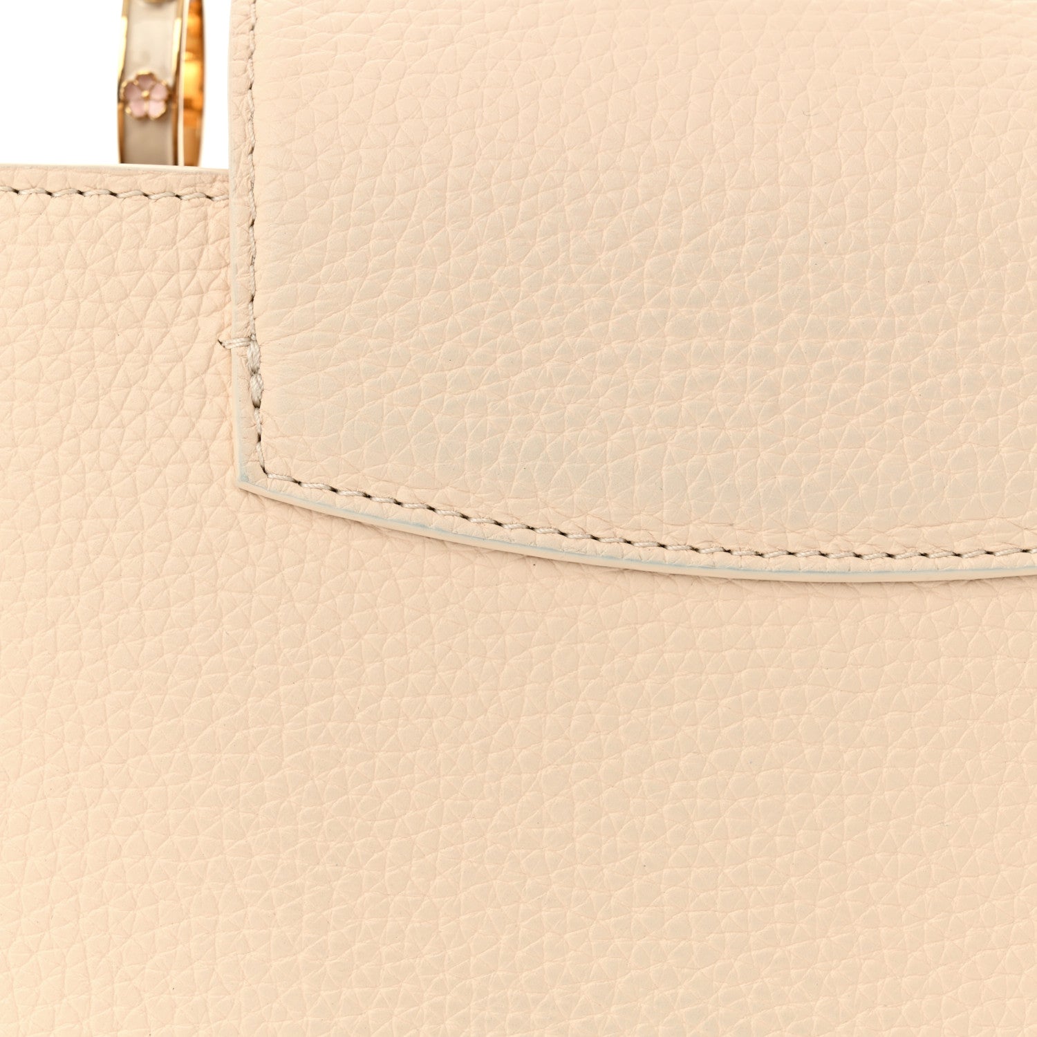 Louis Vuitton Taurillon Bloom Capucines BB Powder Beige 12 of 14