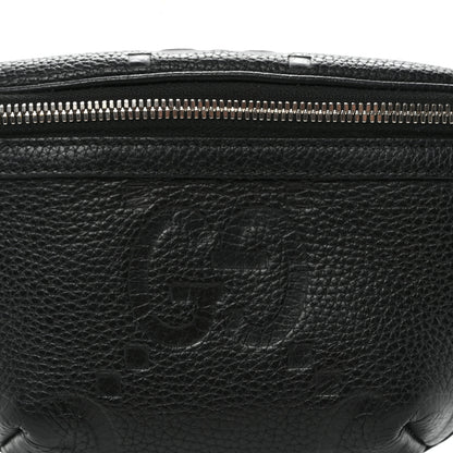 Gucci Piuma Calfskin Jumbo GG Embossed Small Belt Bag Black 8 of 10