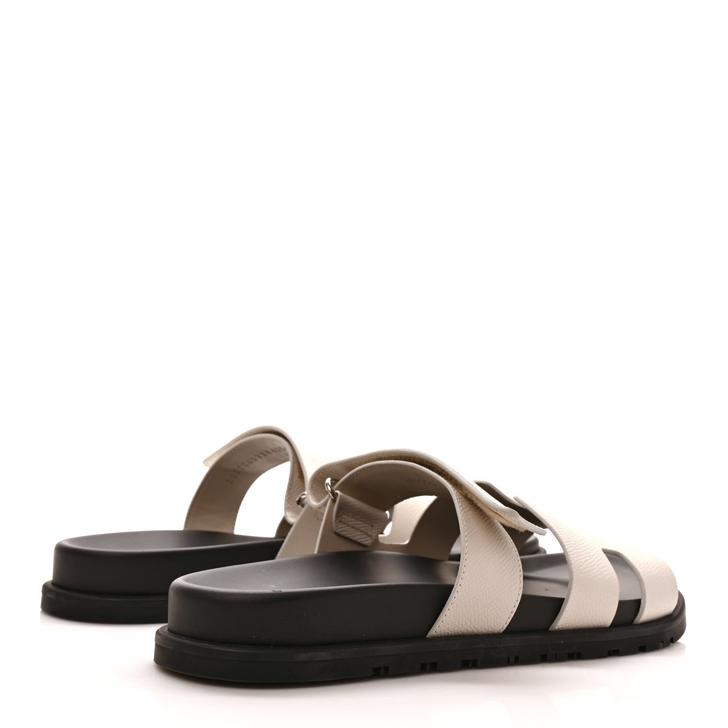 Hermes Epsom Mens Chypre Sandals 42.5 Beige Glaise 4 of 9