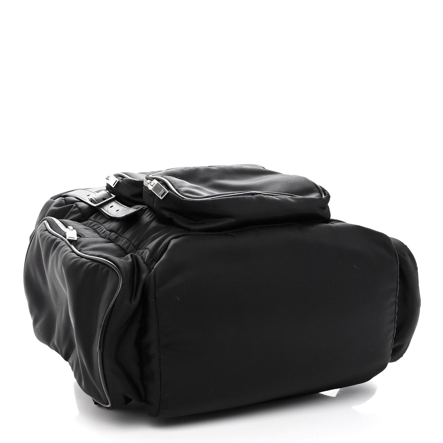 Nylon City Fold Up Backpack Black