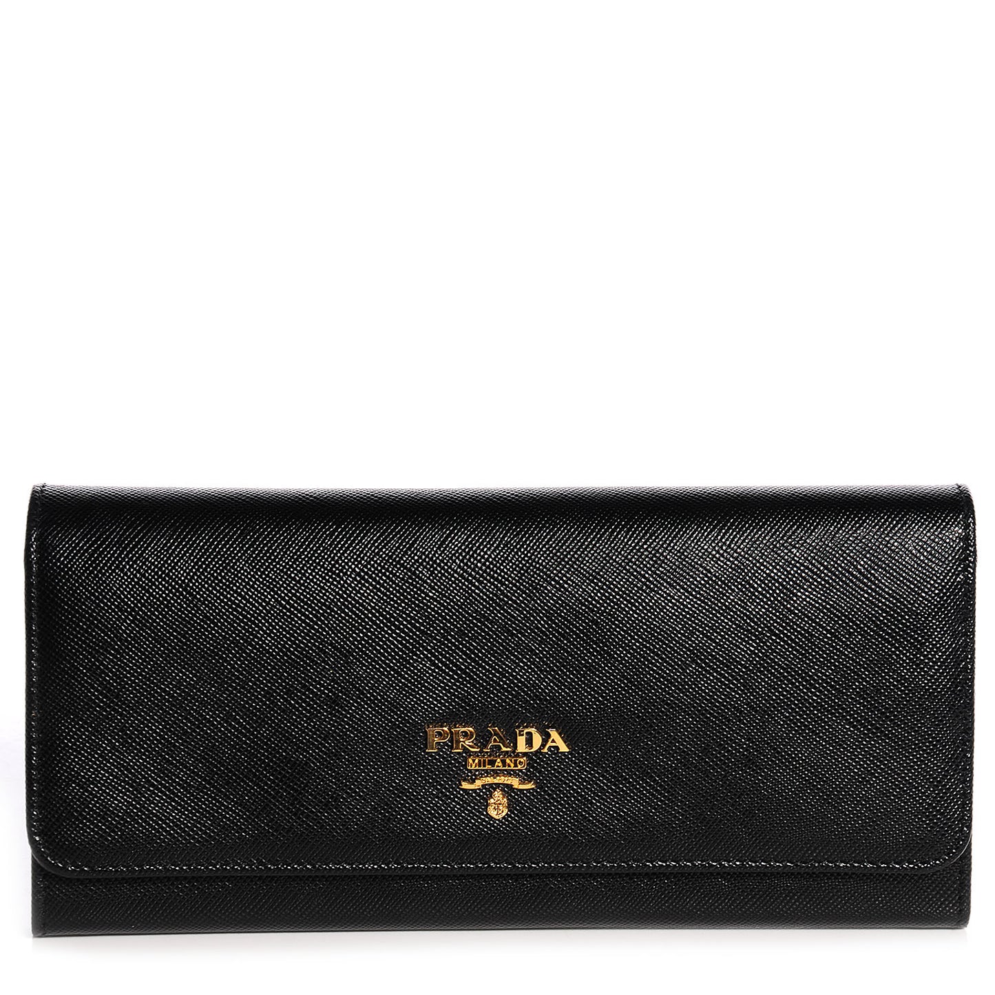 Saffiano Multicolor Continental Flap Wallet Black Geranio