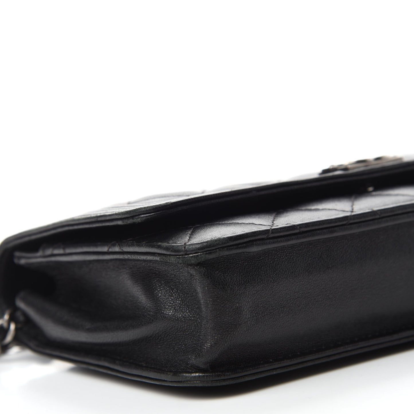Lambskin Quilted Boy Wallet On Chain WOC Black