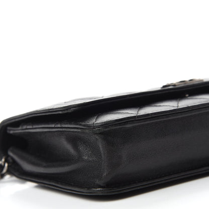 Chanel Lambskin Quilted Boy Wallet On Chain WOC Black 6 of 14