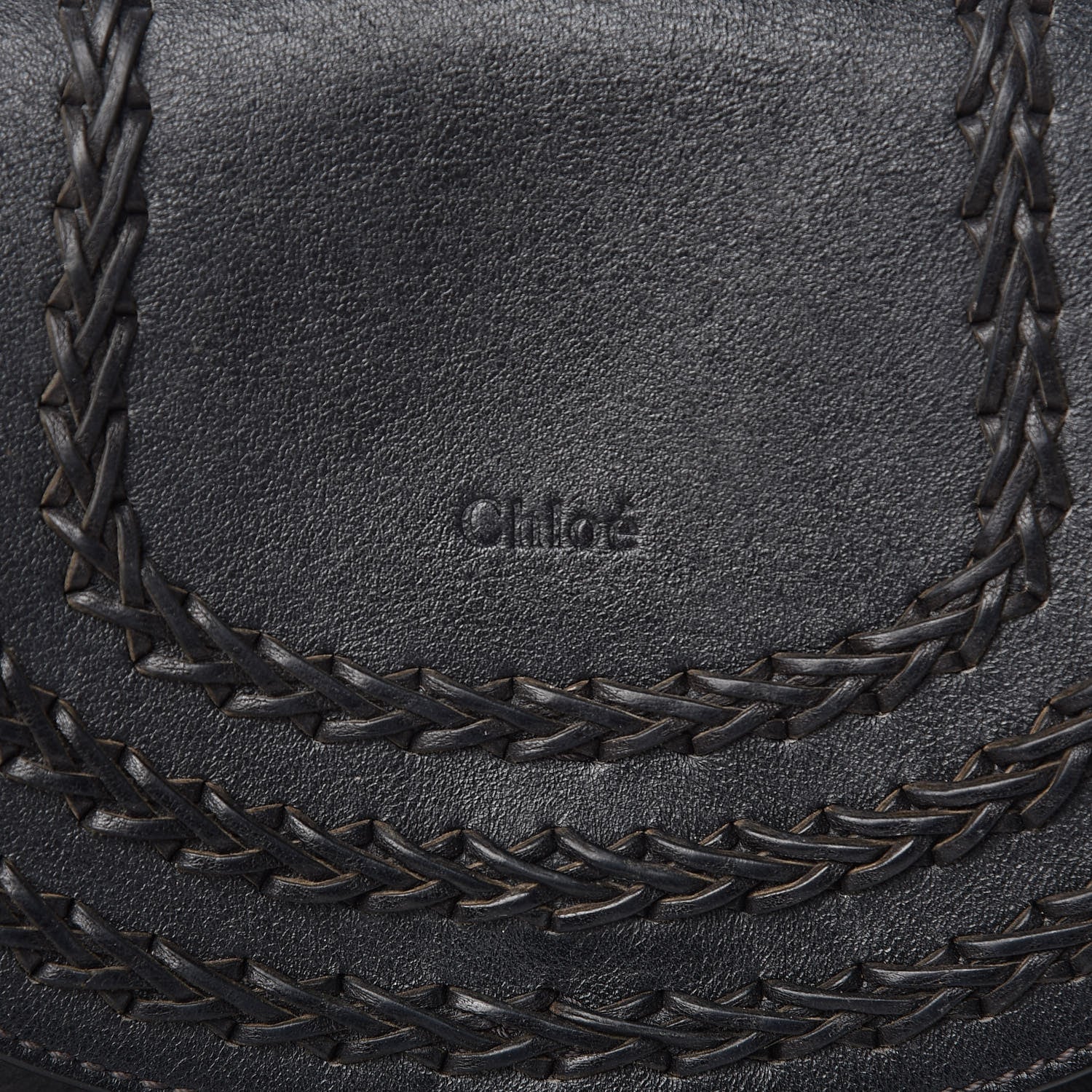 Chloe Calfskin Braided Small Hudson Shoulder Bag Black 7 of 19