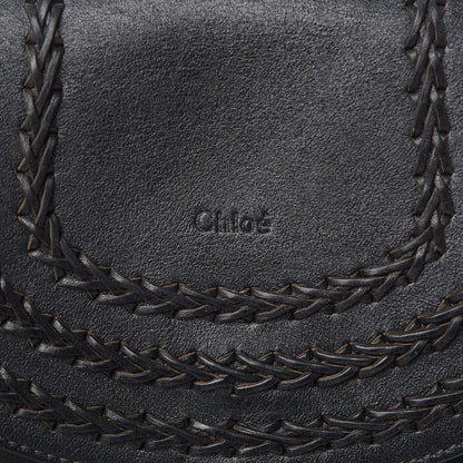 Chloe Calfskin Braided Small Hudson Shoulder Bag Black 7 of 19