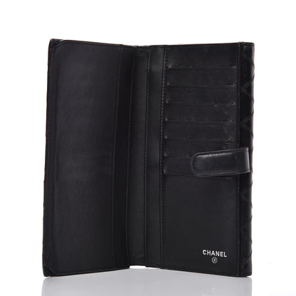 Chanel Lambskin Diamond Stitched Flap Wallet Black 5 of 15