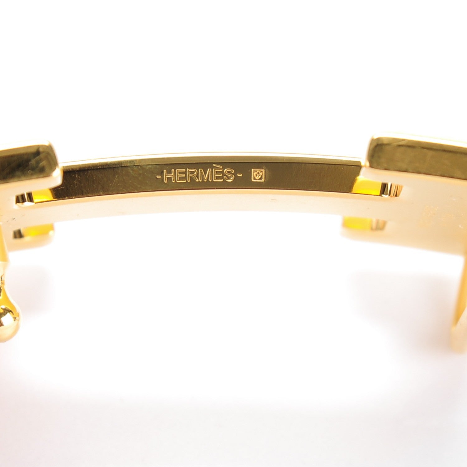 Hermes Box Togo 32mm H Belt 85 Black Orange 6 of 8