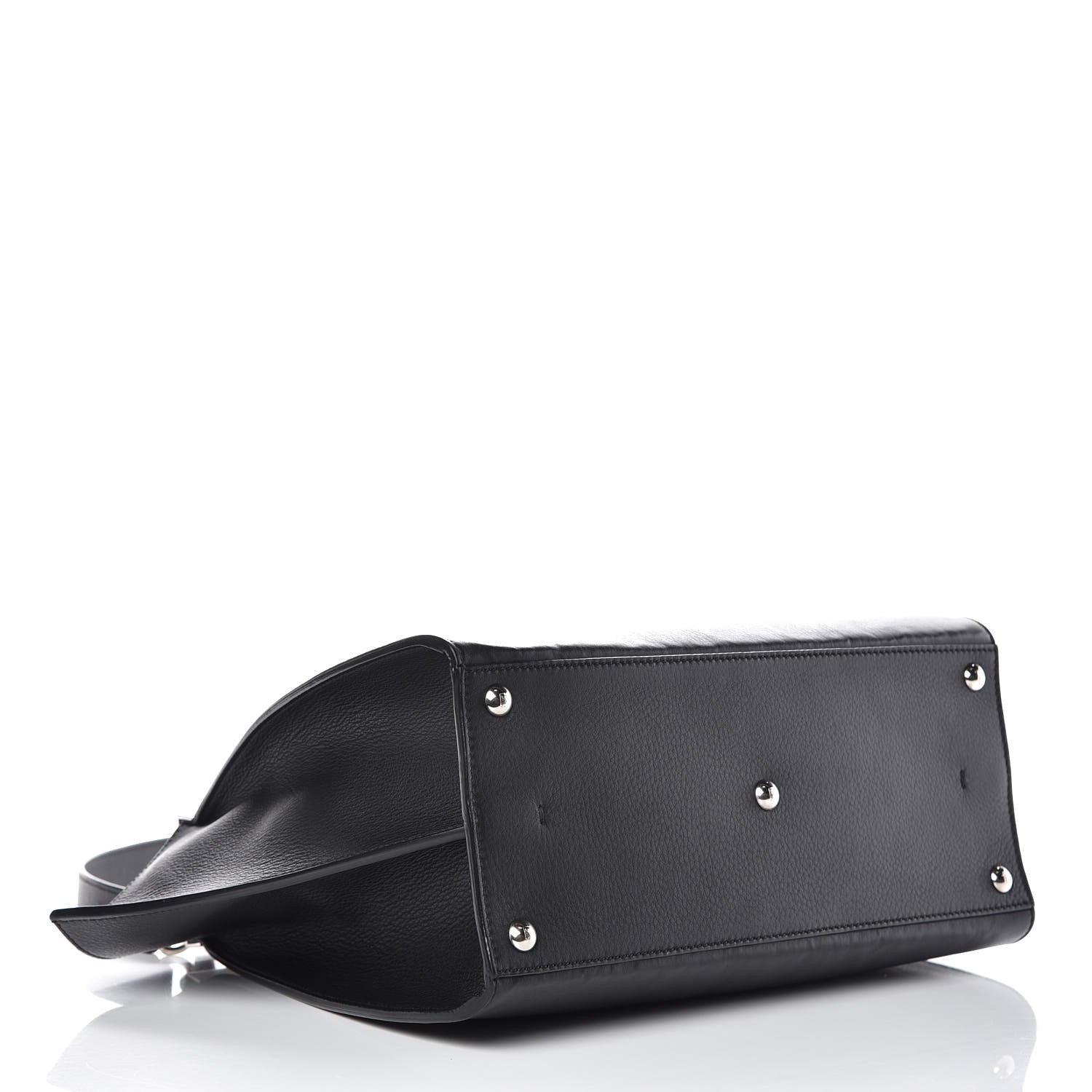 Fendi Vitello Dolce Shiny Nappa Petite 3Jours Tote Black 4 of 14