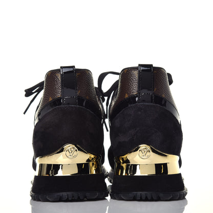 Louis Vuitton Suede Monogram Run Away Sneakers 38 Black 5 of 10
