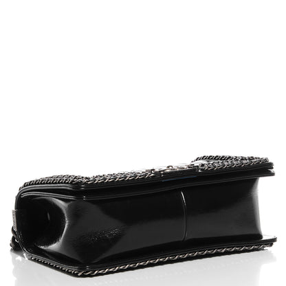 Chanel Calfskin Medium Boy Chained Flap Black 4 of 8