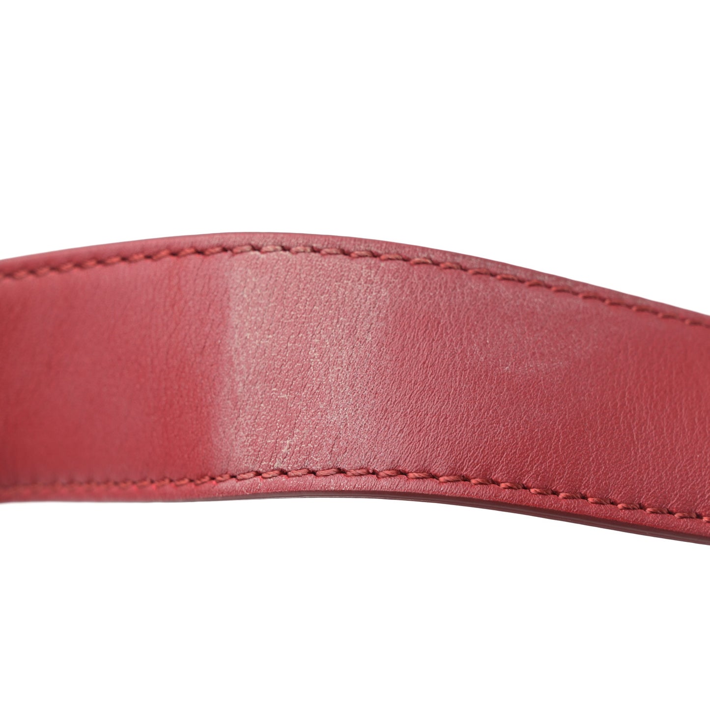 Supple Grained Calfskin Big Bag Bucket Red