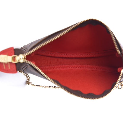 Louis Vuitton Damier Ebene 2019 Christmas Animation Mini Pochette Accessories Red 5 of 8