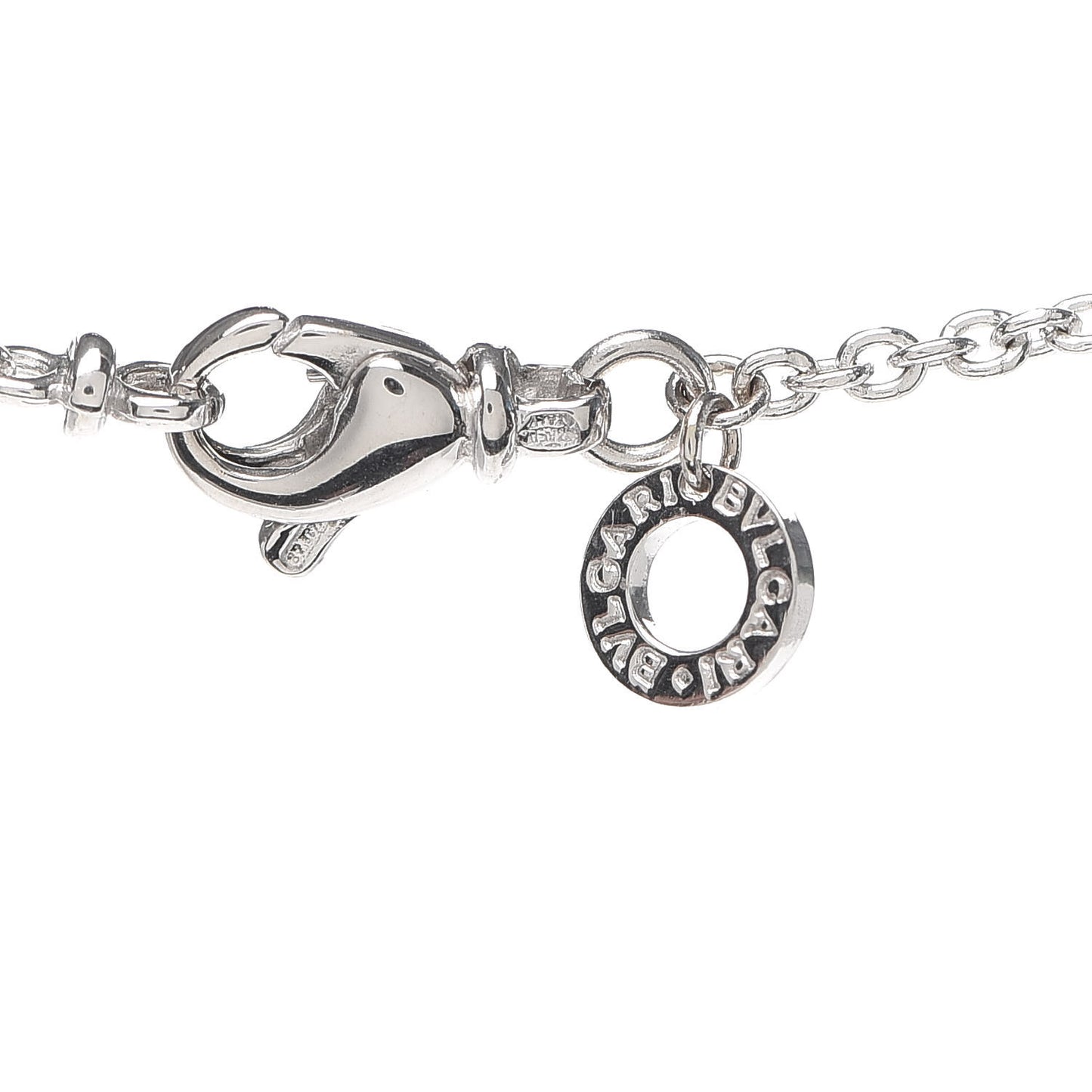 18K White Gold Diamond B.Zero1 Pave Pendant Necklace