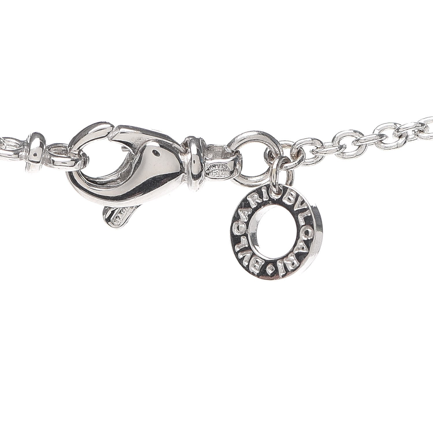 Bulgari 18K White Gold Diamond B.Zero1 Pave Pendant Necklace 4 of 5