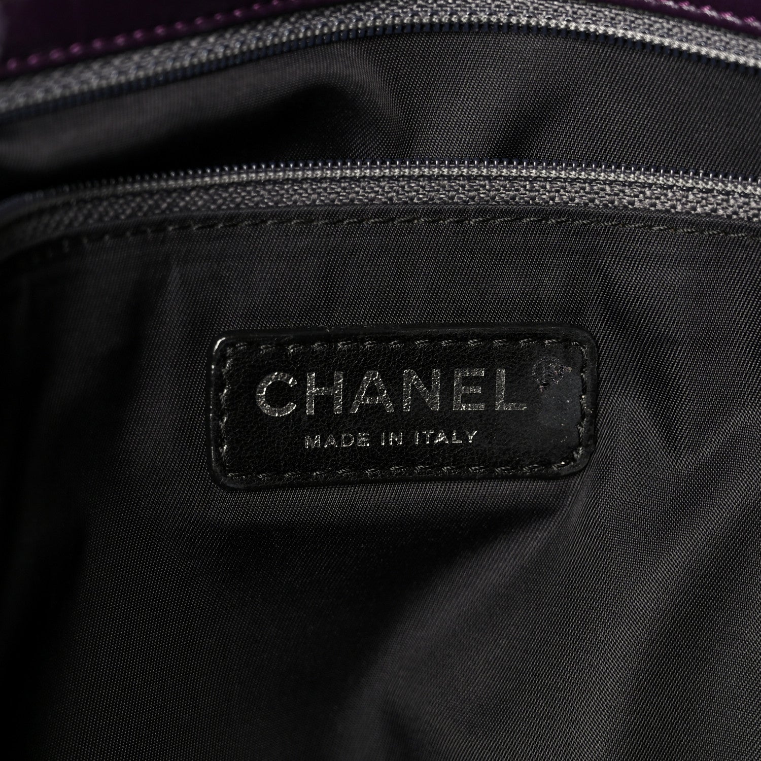 Chanel Lambskin In And Out XL Maxi Flap Dark Purple 6 of 11