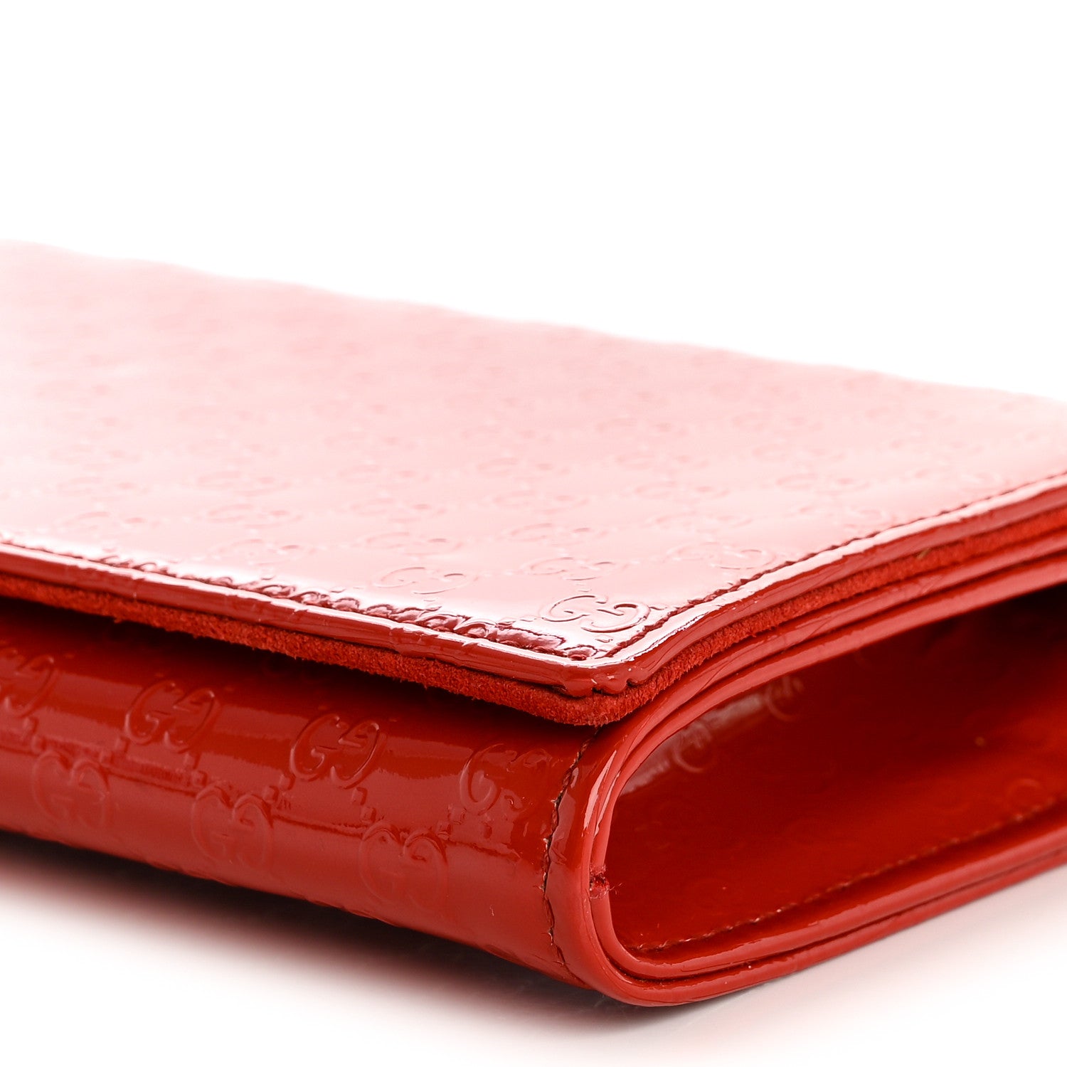 Gucci Patent Microguccissima Small Broadway Clutch Red 11 of 12