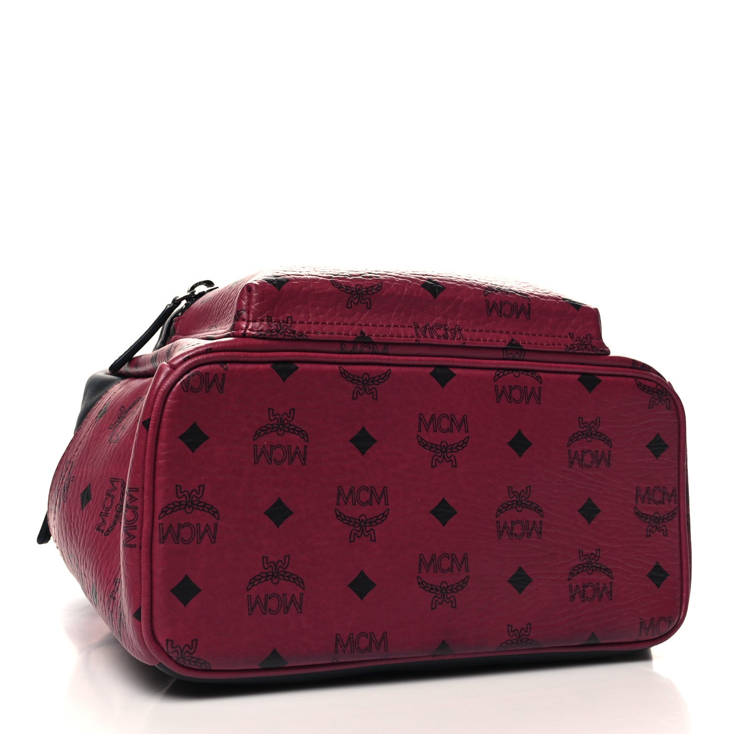 MCM Visetos Small Stark Backpack Burgundy 4 of 10