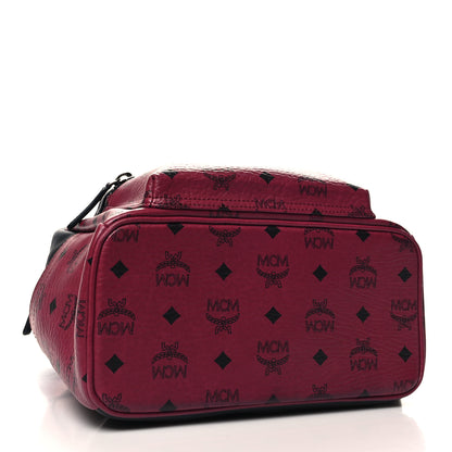 MCM Visetos Small Stark Backpack Burgundy 4 of 10