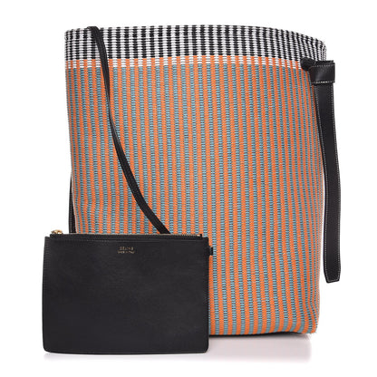 Celine Woven Canvas Small Twisted Cabas Multicolor 1 of 6