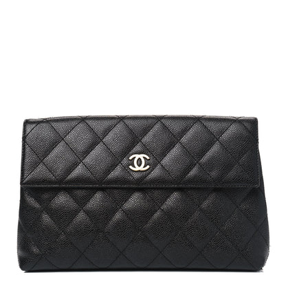 Chanel Caviar Quilted Flap Clutch Black 1 of 11