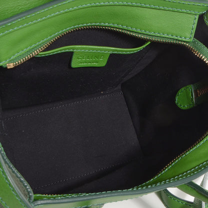 Celine Smooth Calfskin Nano Luggage Green 6 of 10