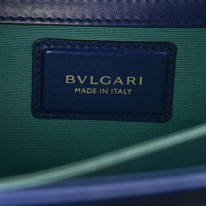 Bulgari Calfskin Large Serpenti Forever Top Handle Blue 8 of 13