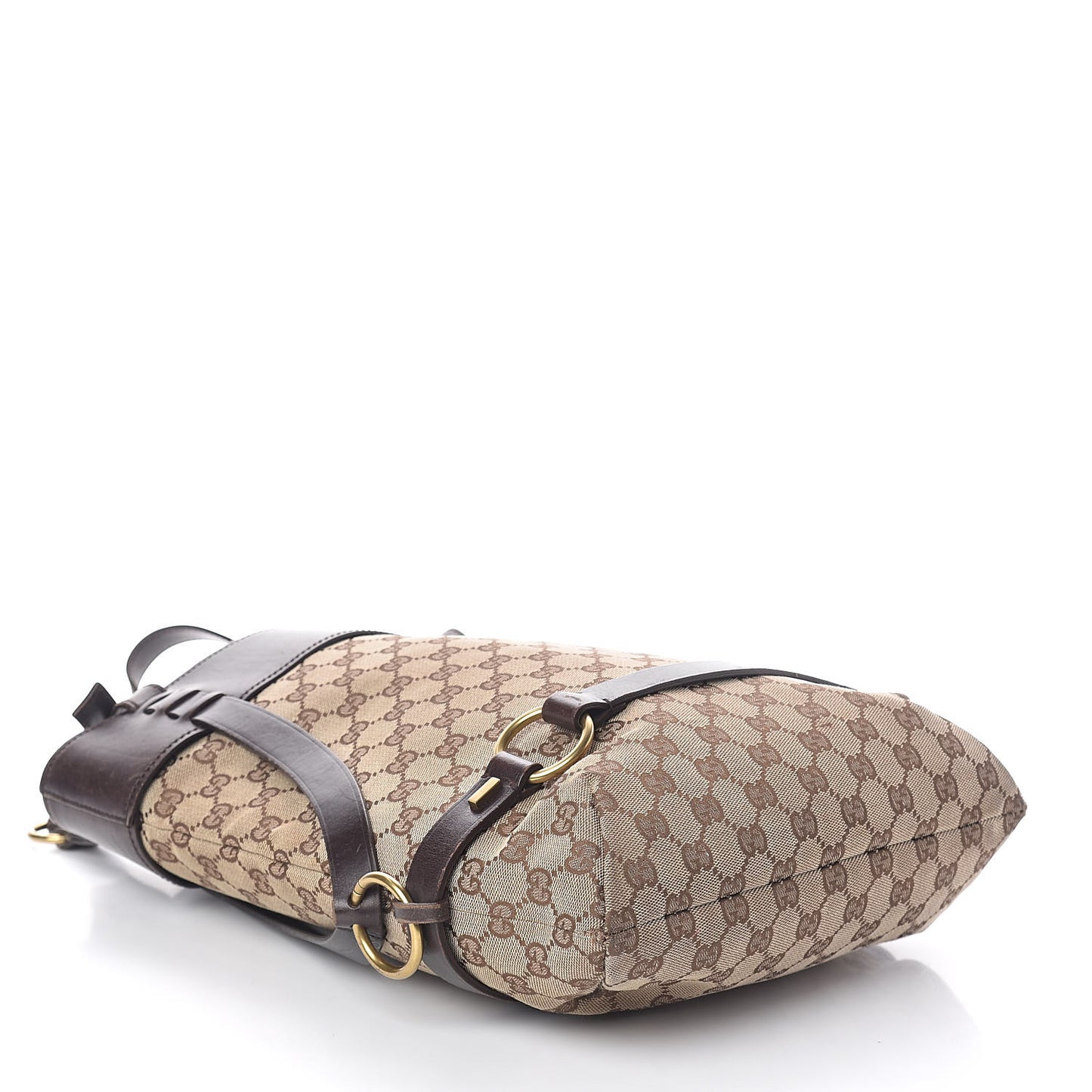 Monogram Calfskin Tote Dark Brown