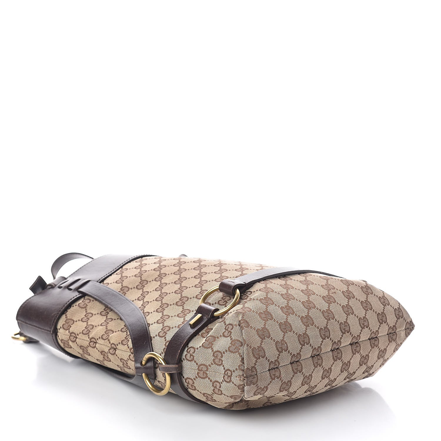 Gucci Monogram Calfskin Tote Dark Brown 4 of 18