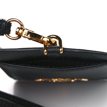 Prada Saffiano Badge Holder Black 4 of 4