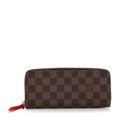 Louis Vuitton Damier Ebene Clemence Wallet Cherry 1 of 10