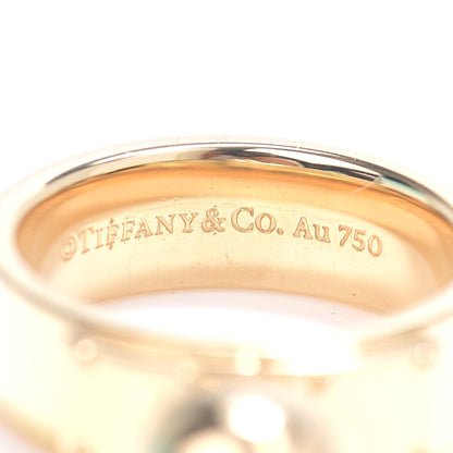 Tiffany 18K Yellow Gold Dangle Ball Ring 57 8 4 of 5
