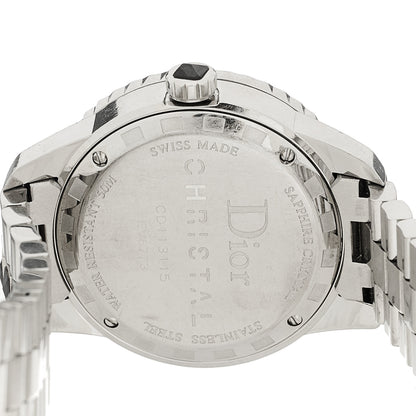 Christian Dior Stainless Steel Diamond Sapphire 33mm Christal Quartz Watch Black 4 of 4