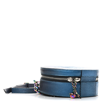 Chanel Lizard Round As Earth Evening Bag Navy 3 of 4