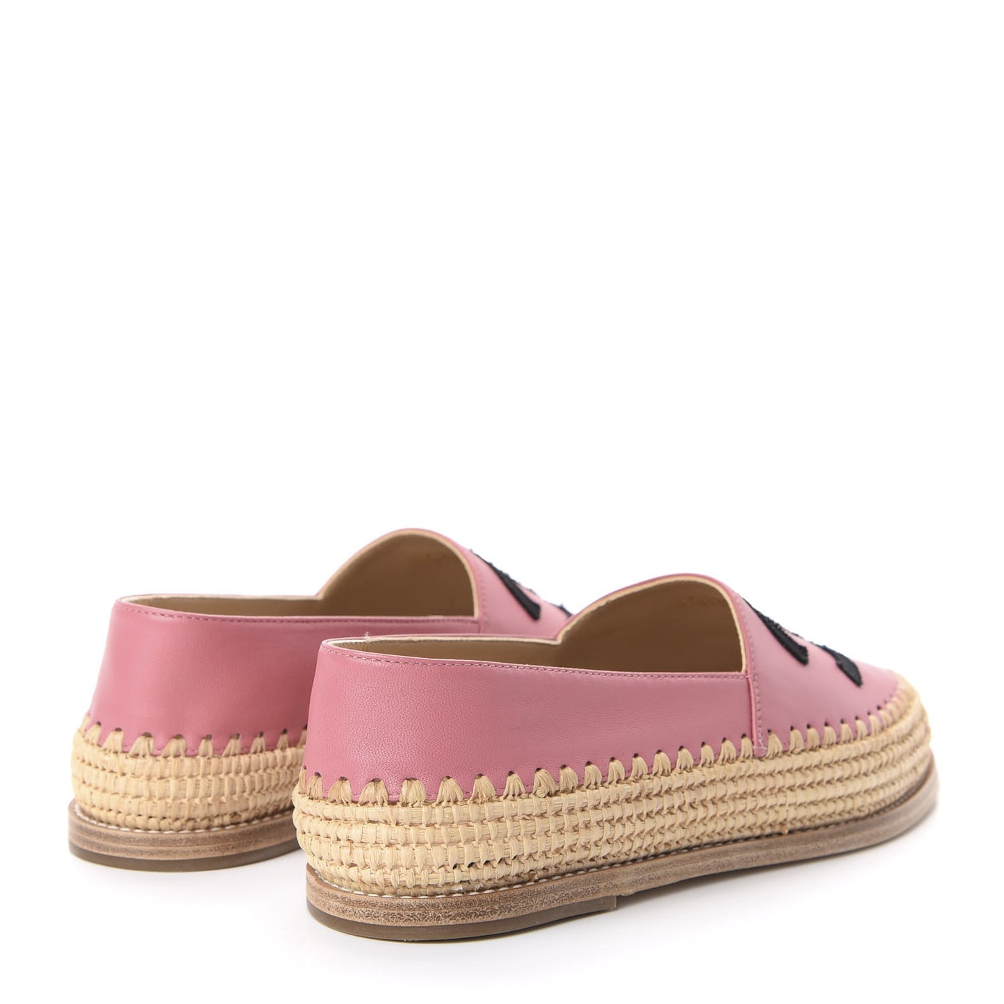 Lambskin Grosgrain CC Espadrilles 37 Pink