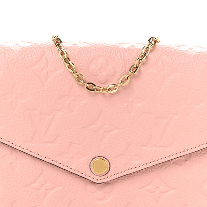 Louis Vuitton Empreinte Pochette Felicie Chain Wallet Rose Poudre 14 of 21