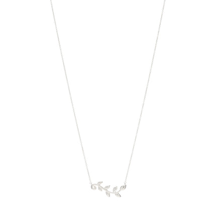 Tiffany Sterling Silver Paloma Picasso Olive Leaf Vine Pendant Necklace 1 of 3
