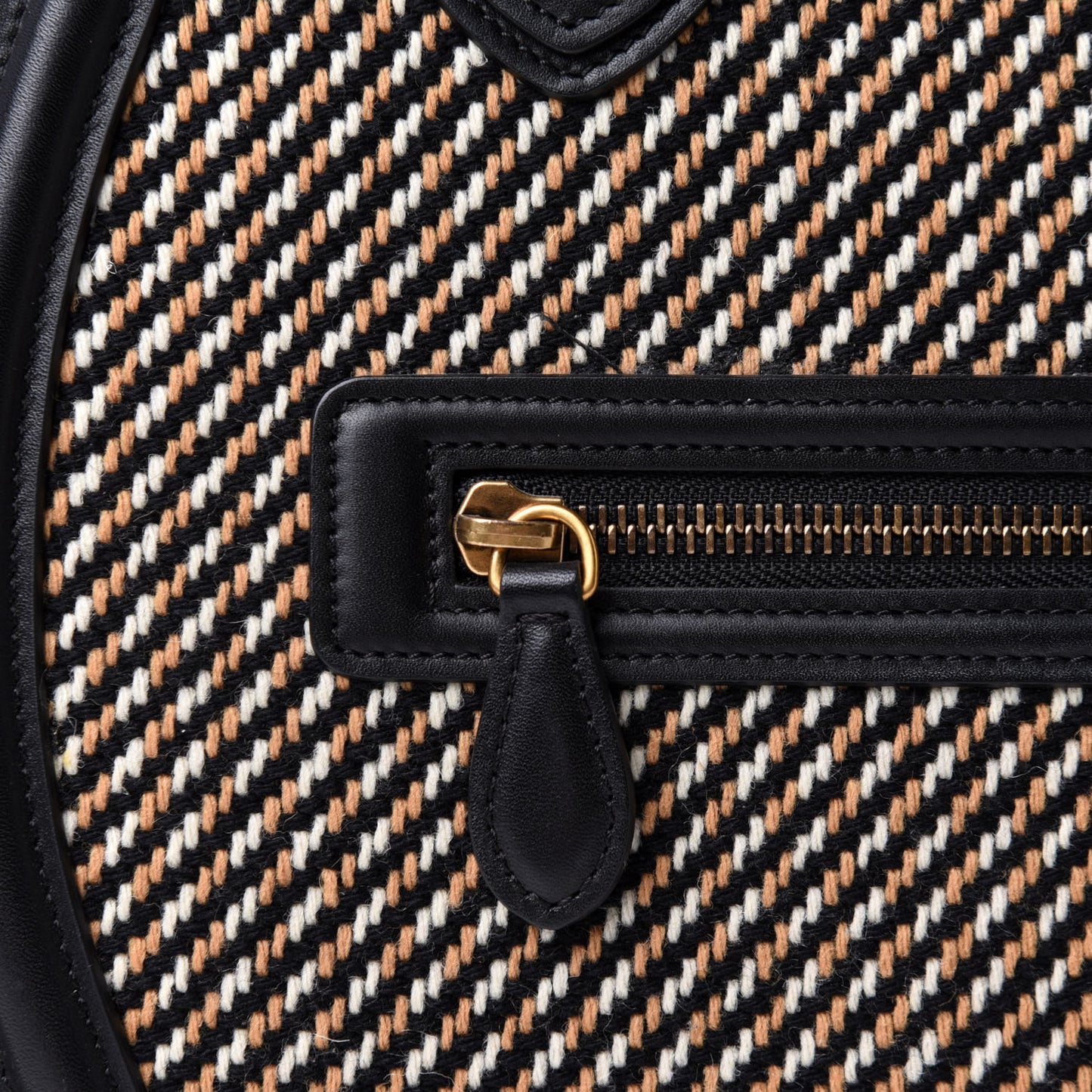 Twill Smooth Calfskin Mini Luggage Dune Black