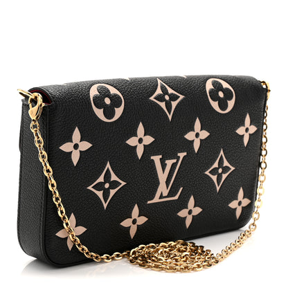 Louis Vuitton Empreinte Monogram Giant Felicie Pochette Black Beige 4 of 11